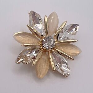Gold Tone Flower Brooch